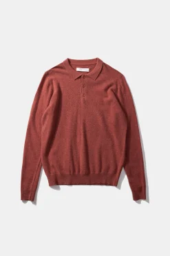 Wool Polo Plain Copper | Edmmond Studios Hot
