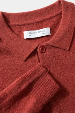 Wool Polo Plain Copper | Edmmond Studios Hot