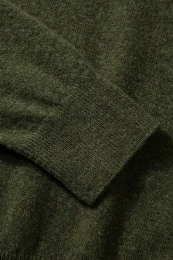 Wool Polo Plain Olive | Edmmond Studios Online