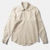 Zipped Shirt Plain Beige | Edmmond Studios Sale