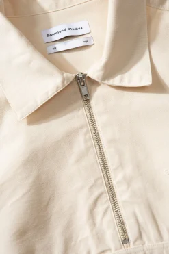 Zipped Shirt Plain Beige | Edmmond Studios Sale